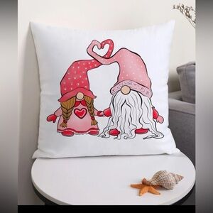 Valentine's Day Gnome Print Cushion Cover Without Filler new